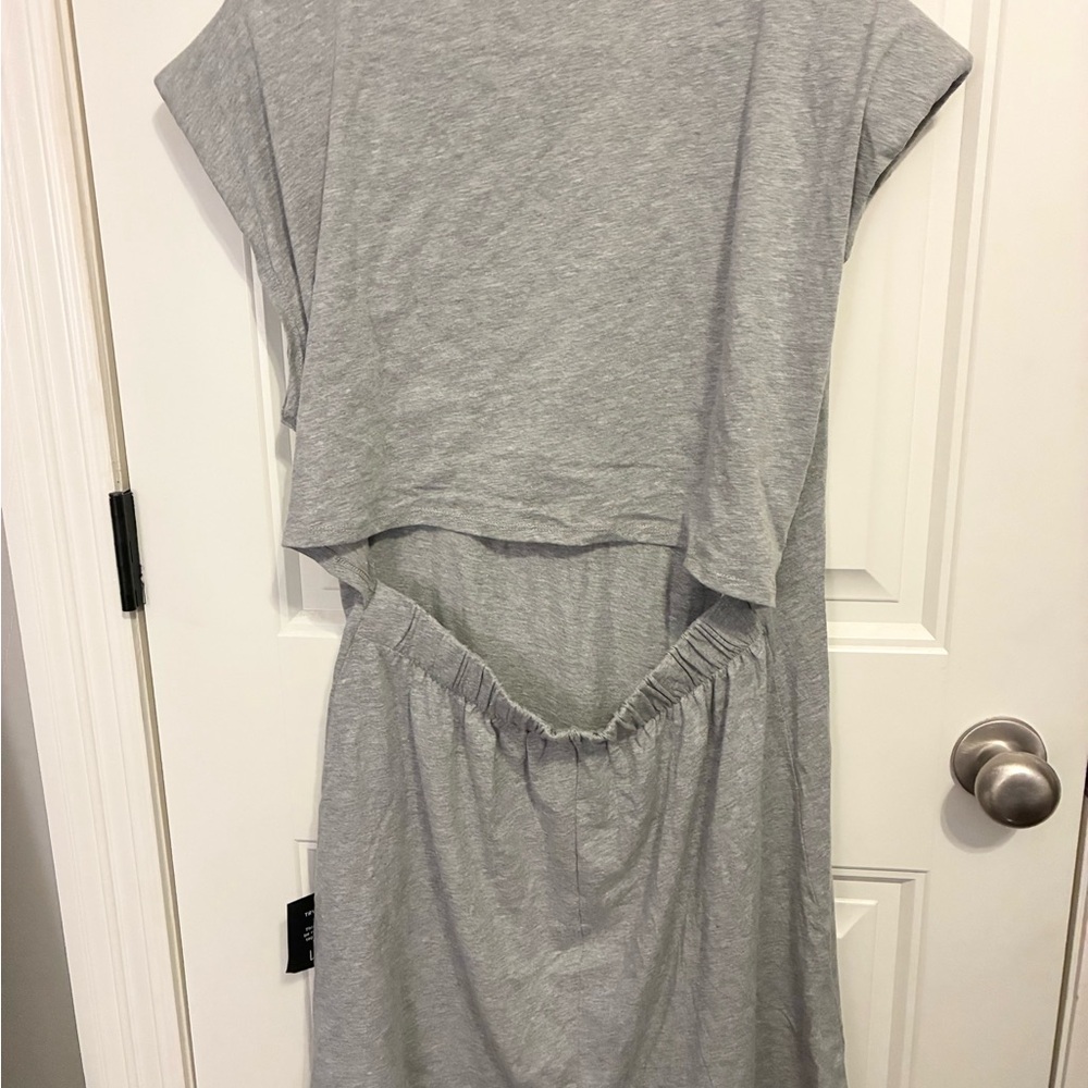 Lulus Gray Open-Back Dress